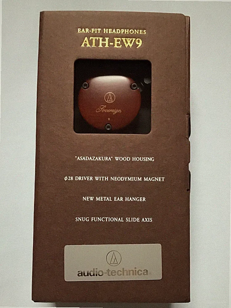 Audio-Technica ATH-EW9 Ohr Fit Clip-On Kopfhörer Asada Holz aus Japan NEU