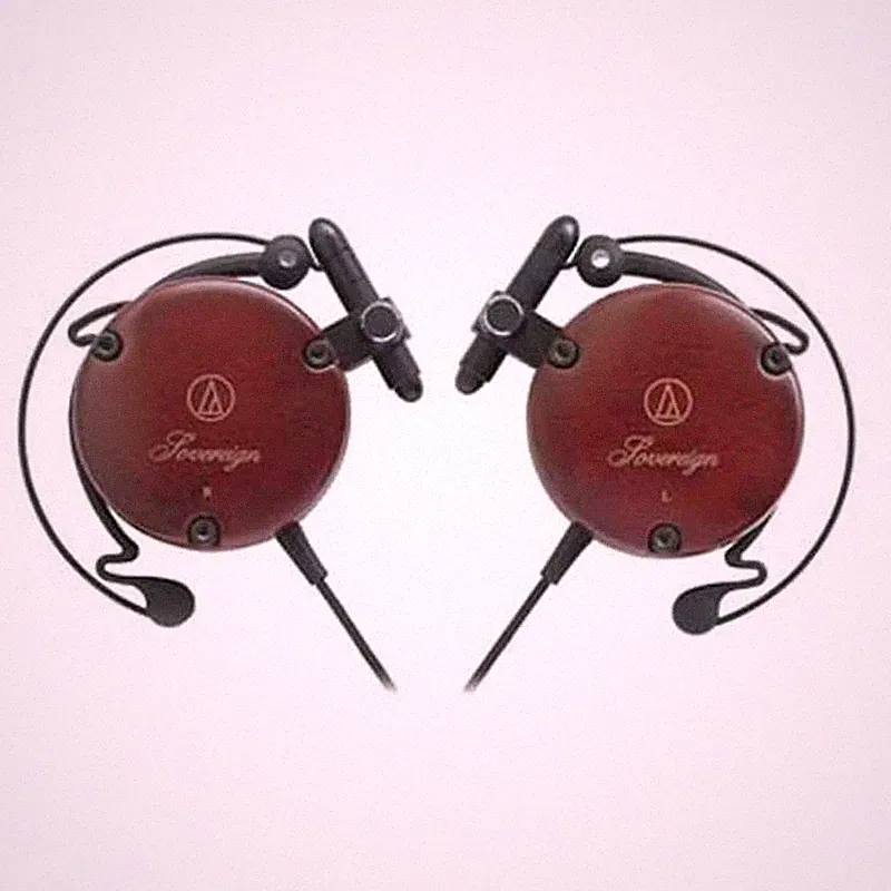 Audio Technica ATH-EW9 Ohr Fit Clip-On Kopfhörer Holz Holz 3,5 mm Neu Japan