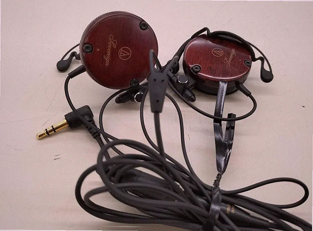 Audio Technica ATH-EW9 Ohr Fit Clip-On Kopfhörer Holz Holz aus Japan Braun