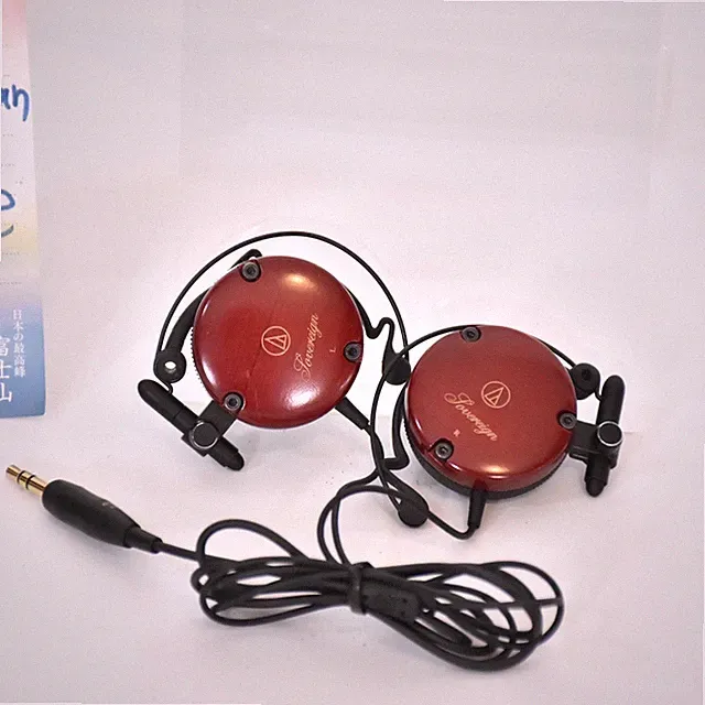 Audio Technica ATH-EW9 Ohr Fit Clip-On Kopfhörer Holz Holz Braun JAPAN Gebraucht