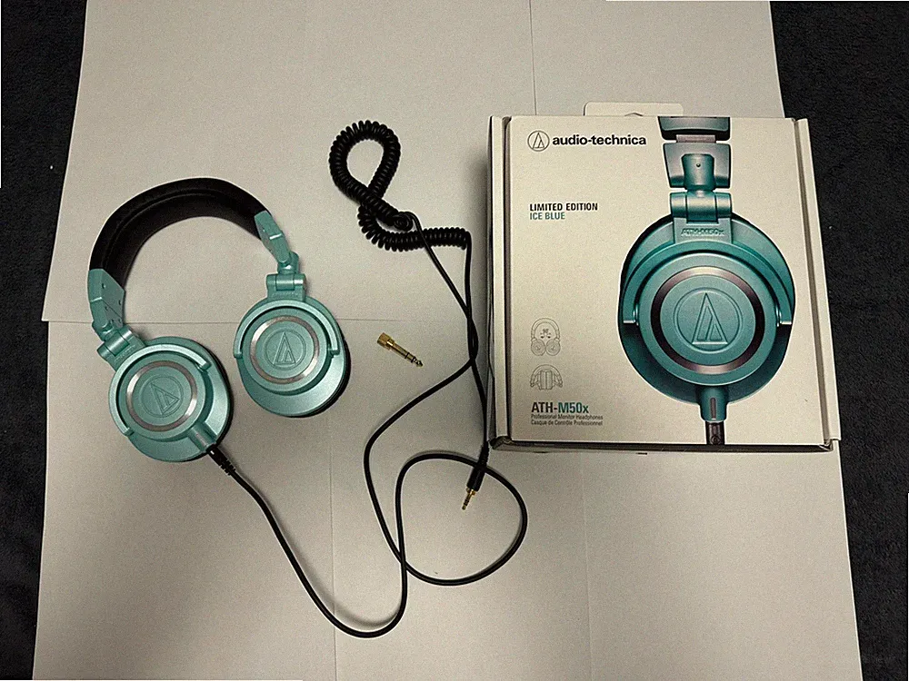 Audio-Technica ATH-M50xBT2 Wireless Bluetooth Over-Ear Headphones Ice Blue