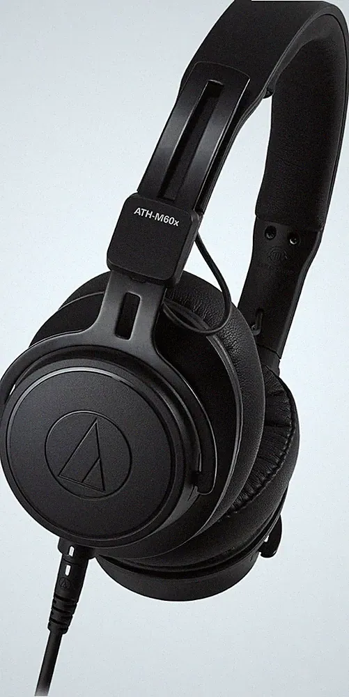 Audio-Technica ATH-M60xa On-Ear Monitor Kopfhörer Schwarz 3,5mm/6,3mm