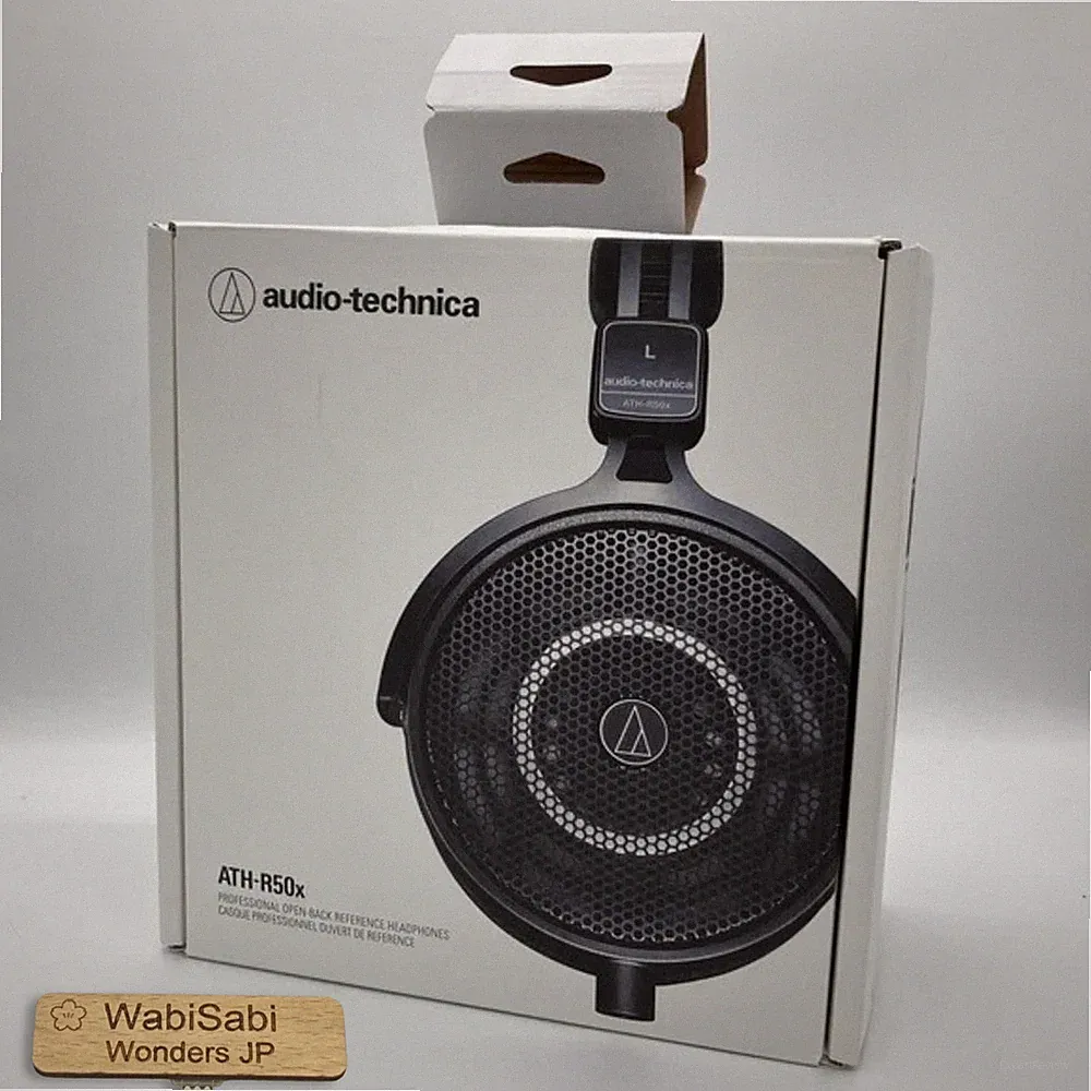 Audio-Technica ATH-R50x Monitor-Kopfhörer mit offener Rückseite und Box...