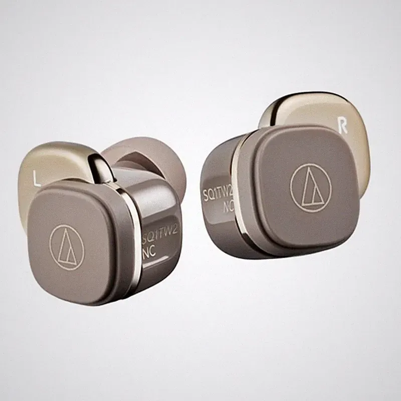 Audio-Technica ATH-SQ1TW2NC CA True Wireless Kopfhörer Cafe Latte