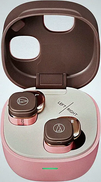 Audio-Technica ATH-SQ1TW2NC PK True Wireless Noise Cancelling Earbuds Pink Neu