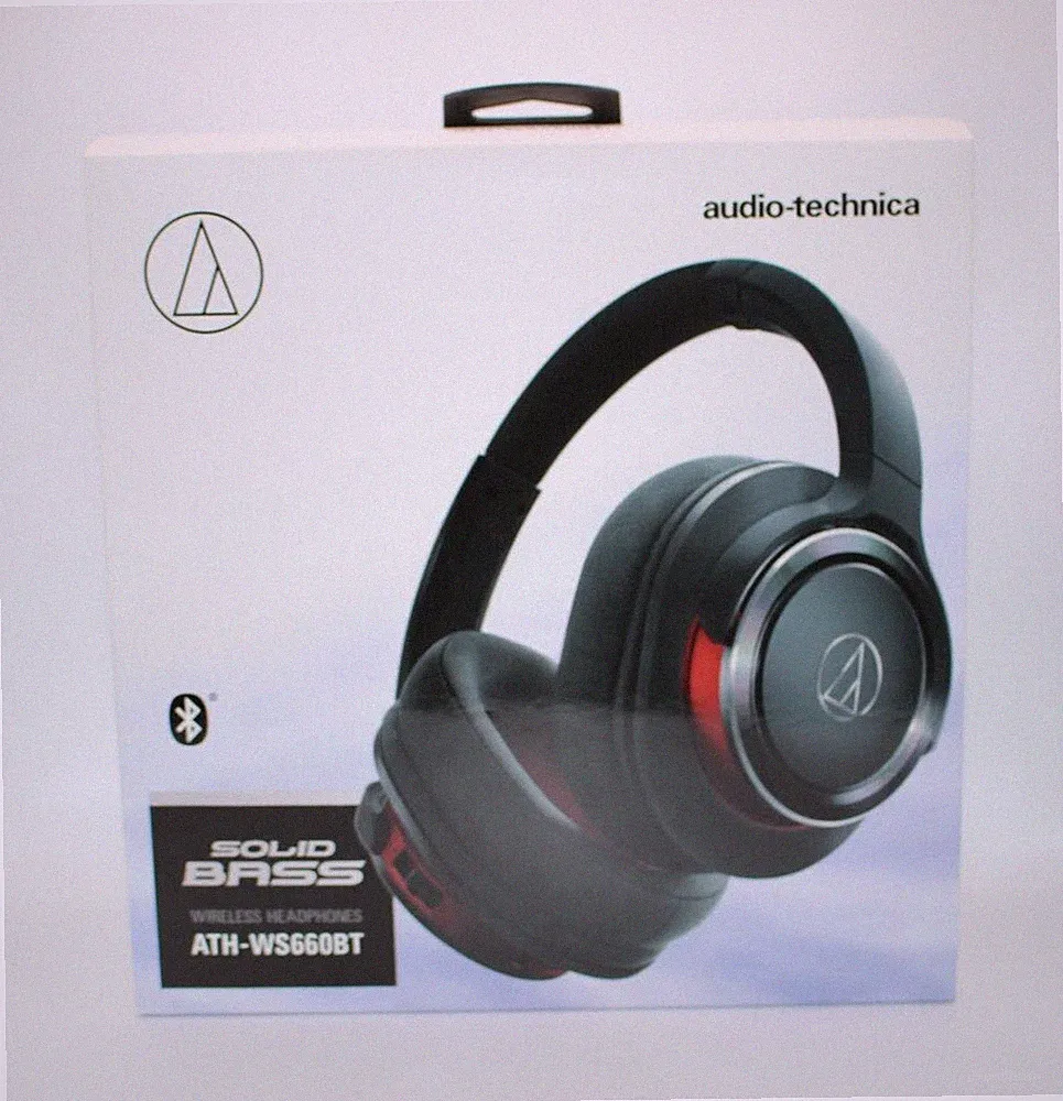 Audio-technica ATH-WS660BT SOLIDBASS Bluetooth-Kopfhörer, kabellos, Rot, 3,5 mm