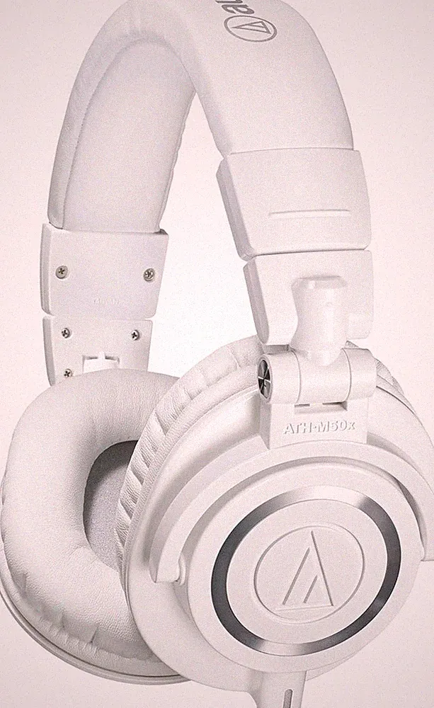 Audio Technica Kopfhörer ATH-M50x WH Weiss Professioneller Monitorkopfhörer
