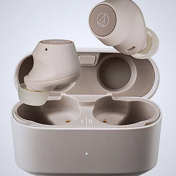 Audio-Technica Solid Bass ATH-CKS30TW True Wireless Earbuds Beige R87240310