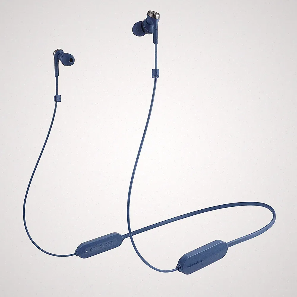 Audio-technica SOLID BASS Wireless Kopfhörer ATH-CKS330XBT BL Blau In-Ear NEU