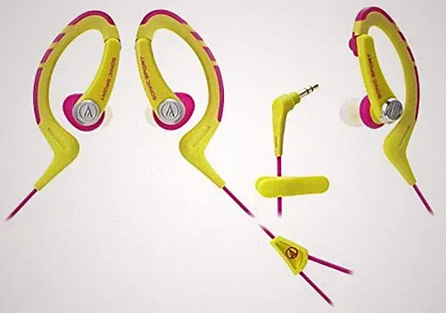 Audio-Technica SONICSPORT In-Ear-Kopfhörer Wasserdicht Für Gelb Pink [1Gz]