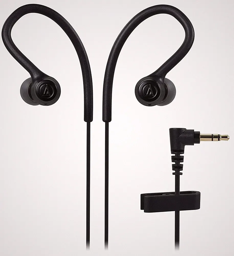 Audio Technica SONICSPORT In-Ear Kopfhörer Wasserdicht/Sport Schwarz ATH-SPORT10