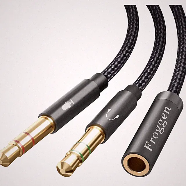 Audio Y Splitter Adapter, 3.5mm Buchse auf Doppel 3.5mm Klinkenstecker für He...