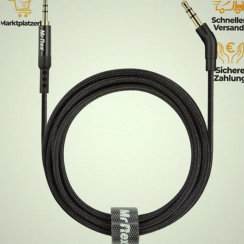 Audiokabel 2,5mm auf 3,5mm Klinkenkabel 3m Schwarz für Kopfhörer Bose JBL AKG