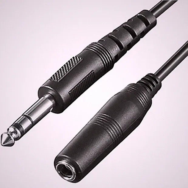 Audiokabel Kopfhörer Verlängerung, Klinkenkabel, 6.3 mm, 6.35mm Klinke, 5 Meter