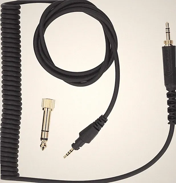 Audiokabel Spiralförmig 3,5mm mit 6,3mm Adapter für DJ Kopfhörer Ersatzteile