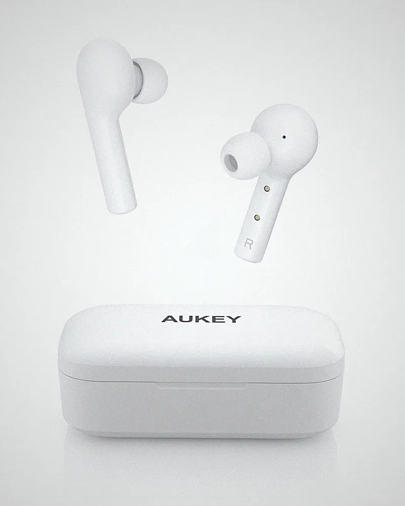 AUKEY EP-T21S Move - Kompakte Kabellose Ohrhörer 3D Surround Sound, Touch Weiß