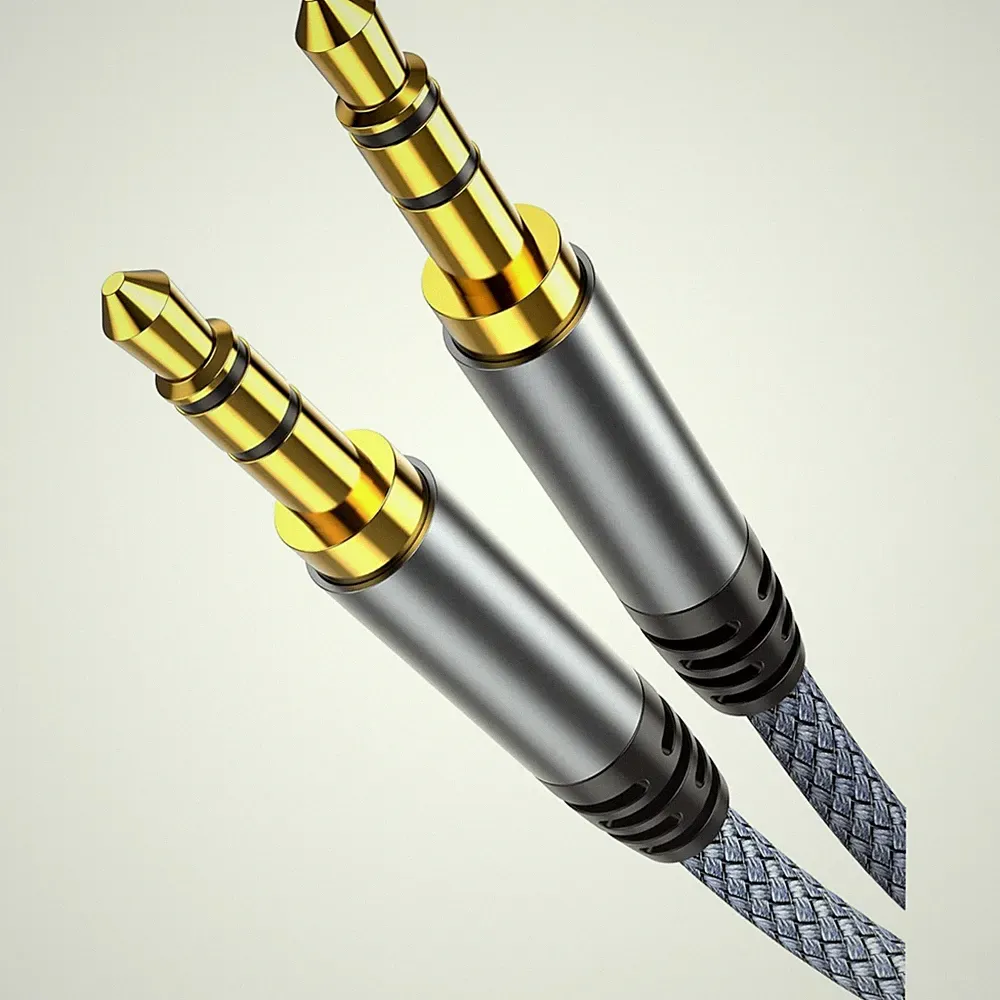 Aux Kabel 3,5mm Klinkenkabel Nylon Geflochten Stereo Kopfhörer Lautsprecher MP3