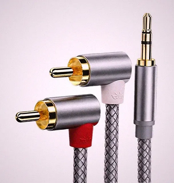 AUX Klinke Kabel 3,5mm Stecker Chinchkabel Audio Splitter Klinkenkabel Cinch RCA
