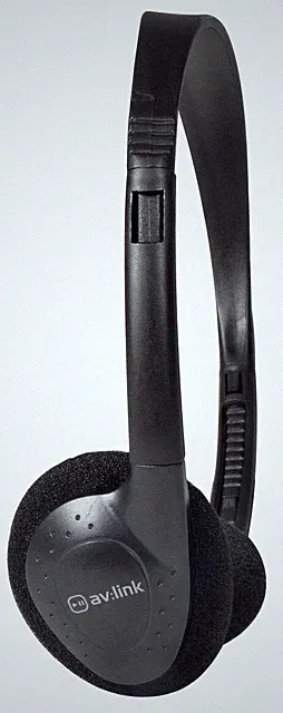Av:link SH30T Stereo TV Kopfhörer mit langem Kabel mit Inline Lautstärkeregler