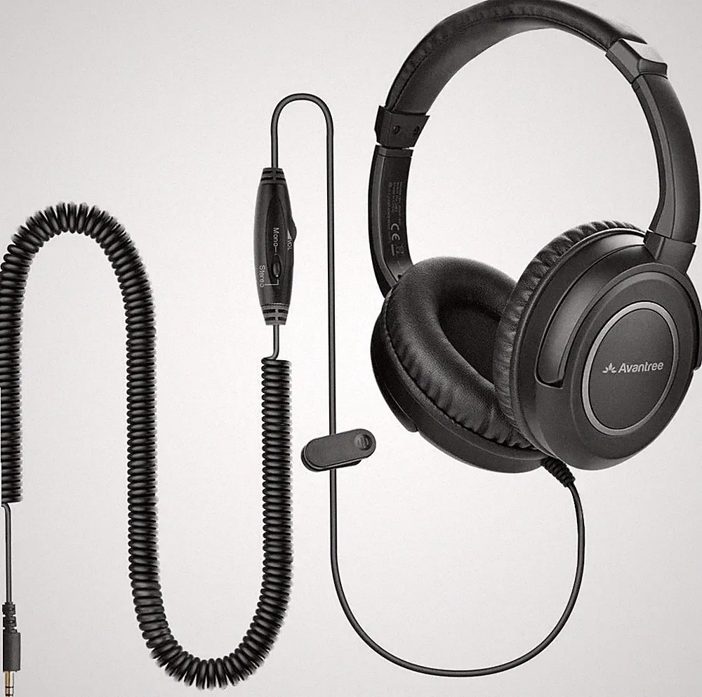 Avantree Over Ear TV Kopfhörer 5M Kabel Bluetooth 5.0 Aux Lautstärkeregler