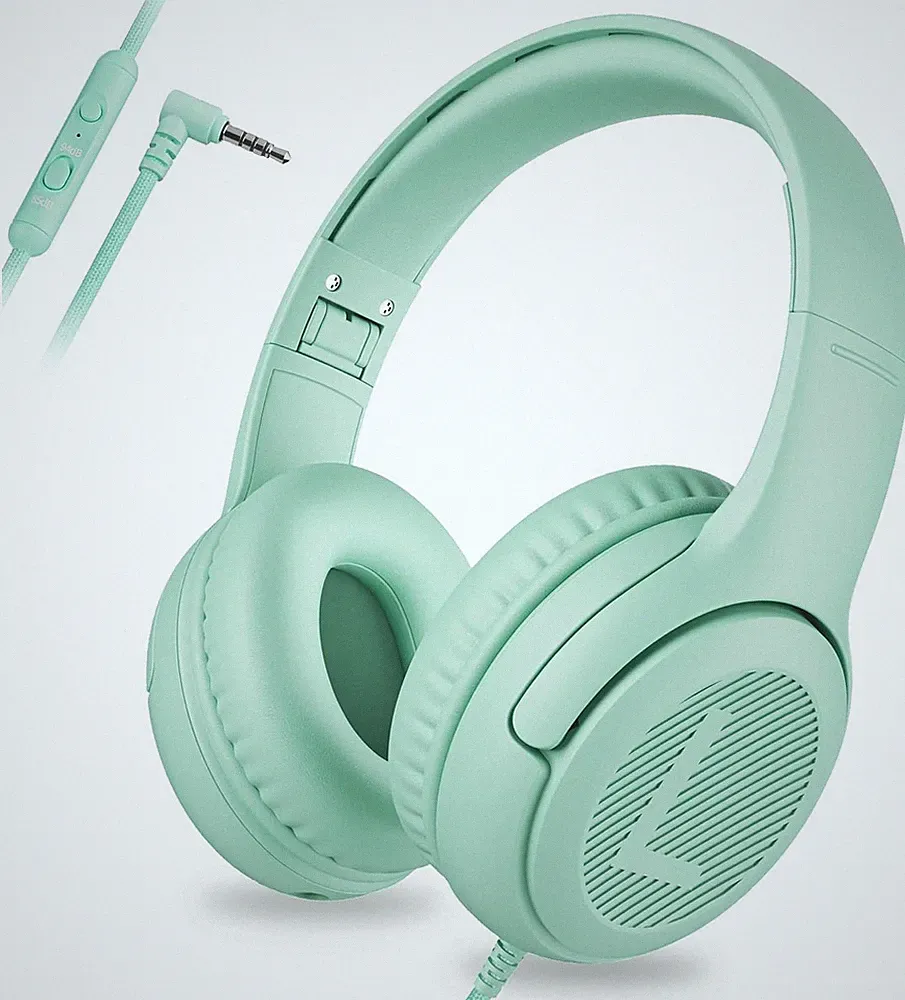 awatrue Kopfhörer Kinder, Kabel Kinderkopfhörer mit Mikrofon, Over Ear k