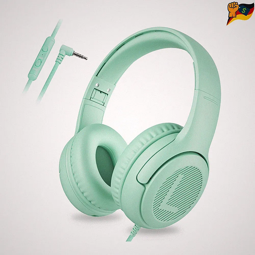 awatrue Kopfhörer Kinder, Kabelkopfhörer mit Mikrofon, Over Ear, 85dB, Farbe