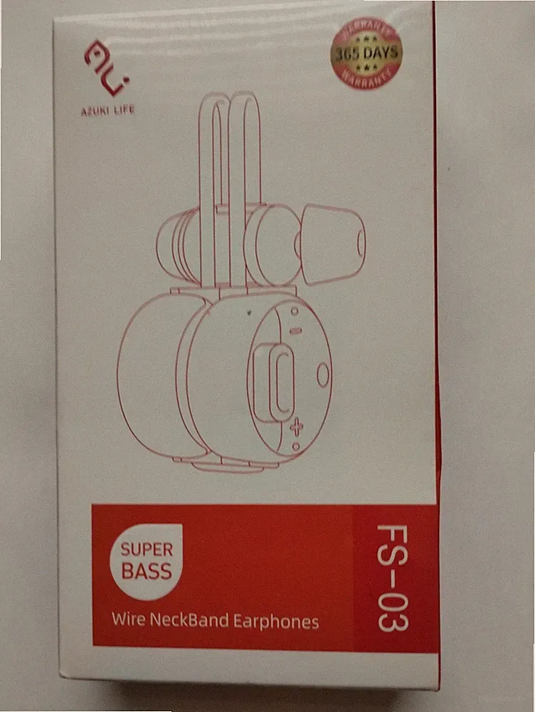 Azuki life FS-03 Kopfhörer In-Ear-Kopfhörer kabellos mit Nackenband Orange
