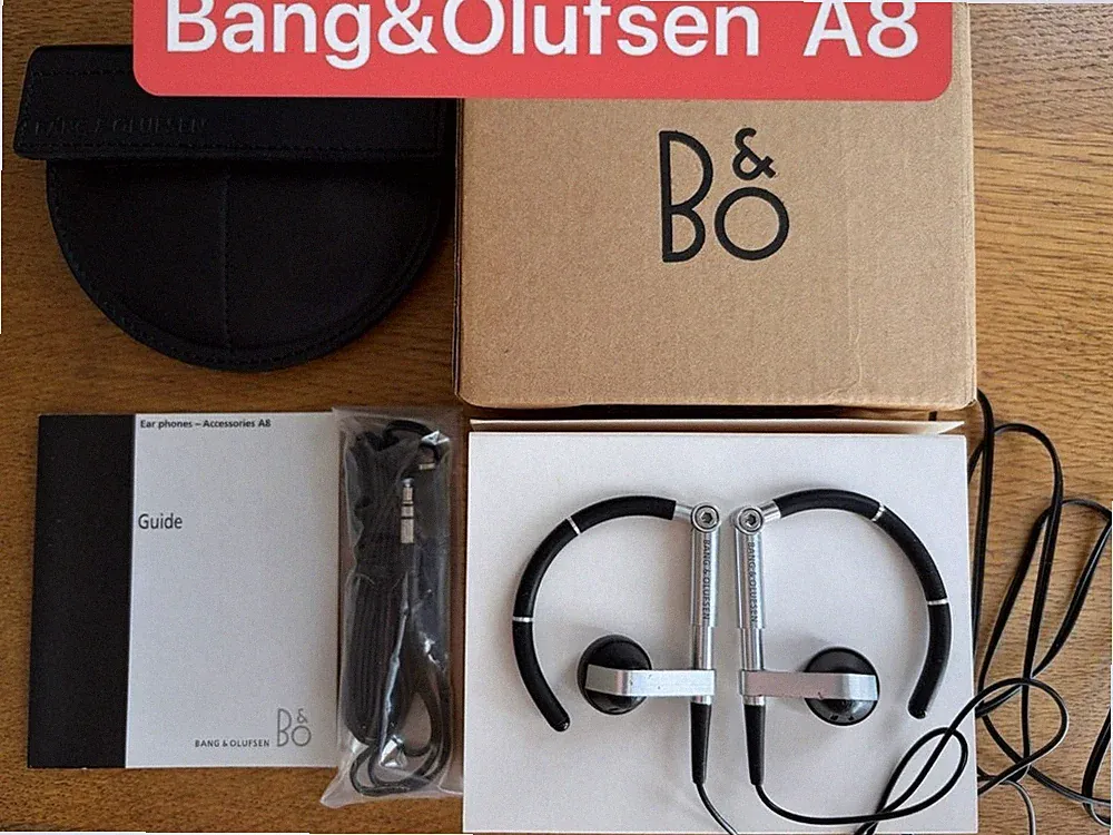Bang & Olufsen A8 kabelgebundene Ohrhörer Ohrbügel Kopfhörer 3,5 mm HiFi...