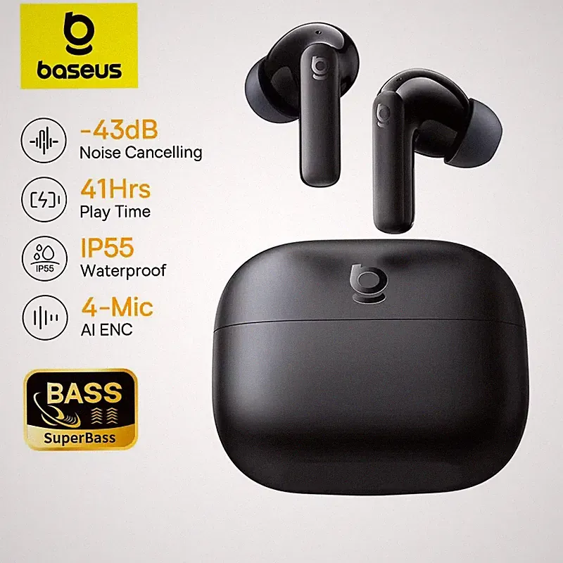 Baseus Bass EP10/BP1 NC -43dB True Wireless Kopfhörer mit Cancelling
