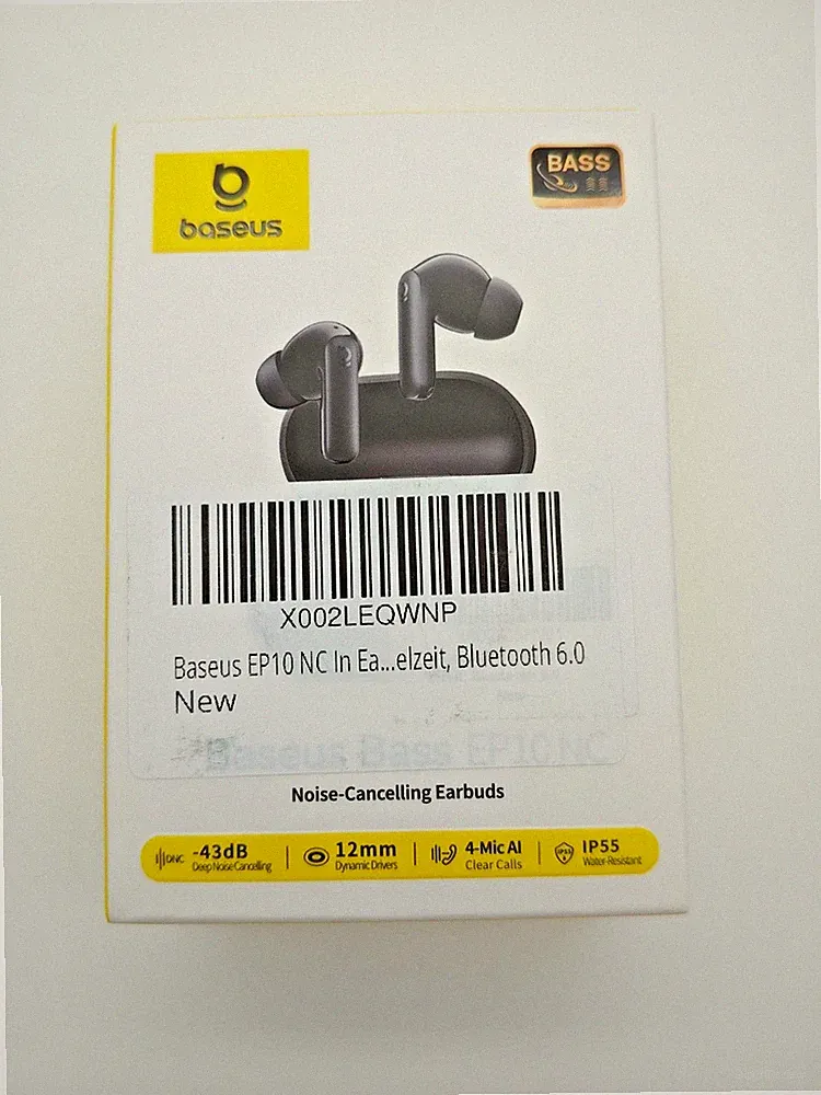 Baseus Bass EP10 NC Bluetooth In-Ear Kopfhörer Schwarz Neu/OVP