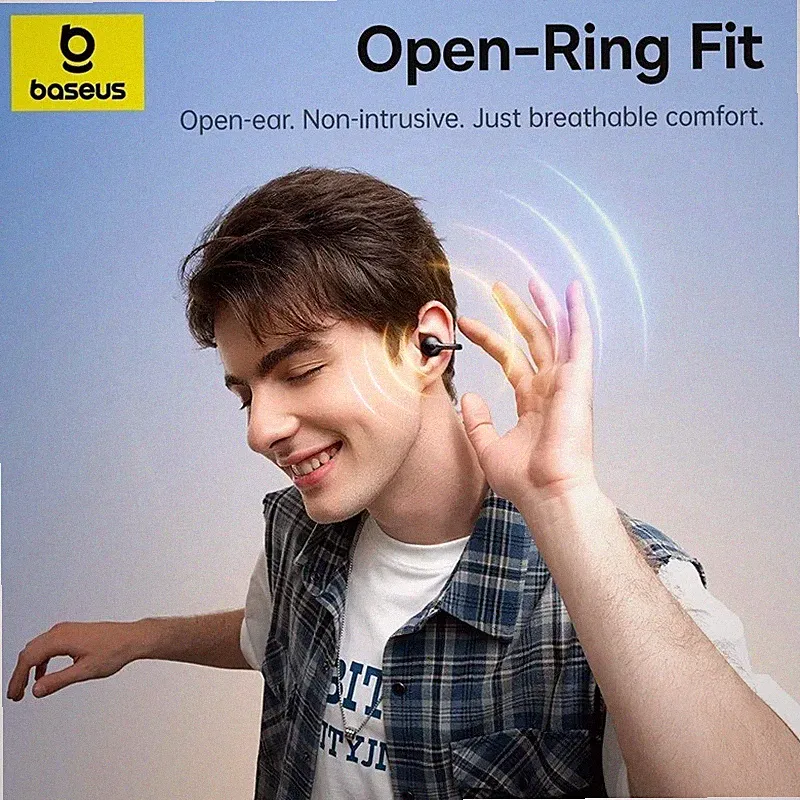 Baseus BC1 Ohrclip-Ohrhörer, kabellose Open-Ear-Kopfhörer, Bluetooth 6.0, Clip