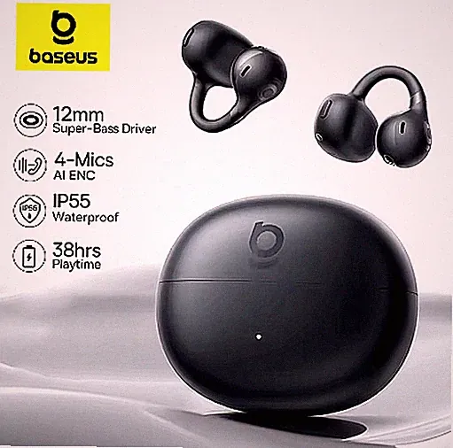 Baseus BC1 Open Ear Bluetooth 6.0 Kopfhörer-kabellose Ohrhörer - Ohrclip - OVP