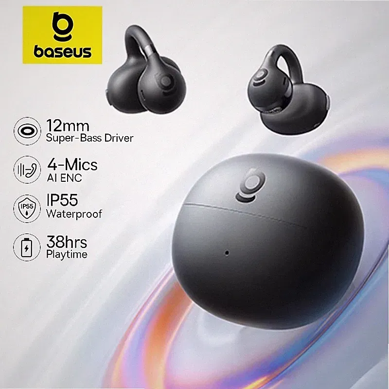 Baseus BC1 Open-Ear Ohrclip Kopfhörer Bluetooth 6.0 Sport IP55