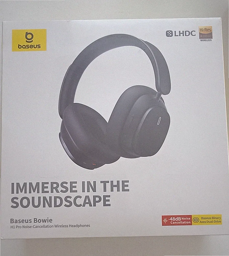 Baseus Bowie H1 Pro Bluetooth Kopfhörer, Noise Cancelling, Hi-Res Audio, Schwarz