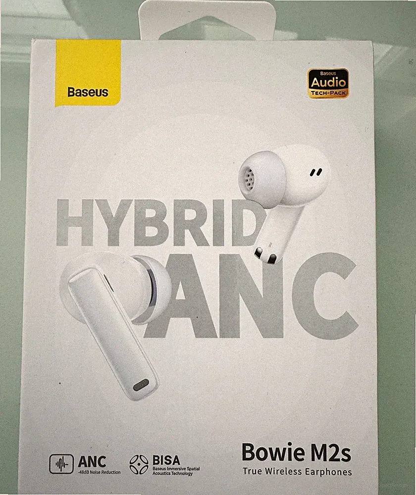 Baseus Bowie M2s In-Ear-Kopfhörer Bluetooth Hybrid ANC, integriertes Mic, Weiß
