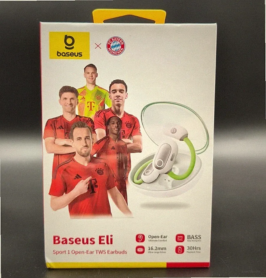 Baseus Eli Sport 1 Open-Ear-Kopfhörer FC Bayern München Bluetooth Mikrofon Grün