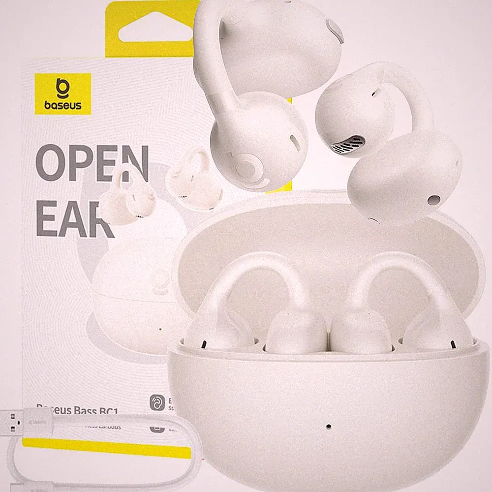 Baseus In-Ear Bluetooth Kopfhörer Kabellose mit Clip True Wireless Weiß