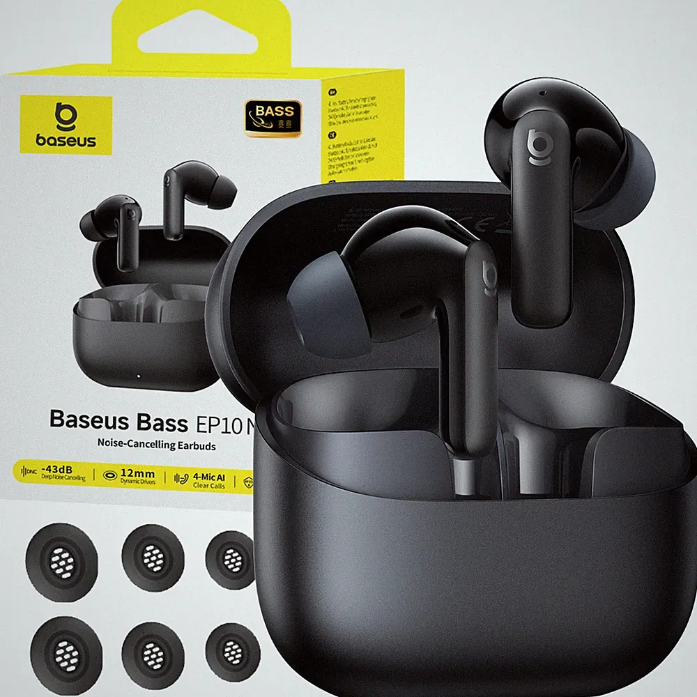 Baseus In-Ear Bluetooth Kopfhörer Kabellose True Wireless mit ANC TWS Schwarz