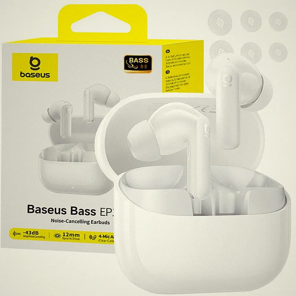 Baseus In-Ear Bluetooth Kopfhörer Kabellose True Wireless mit ANC TWS Weiß