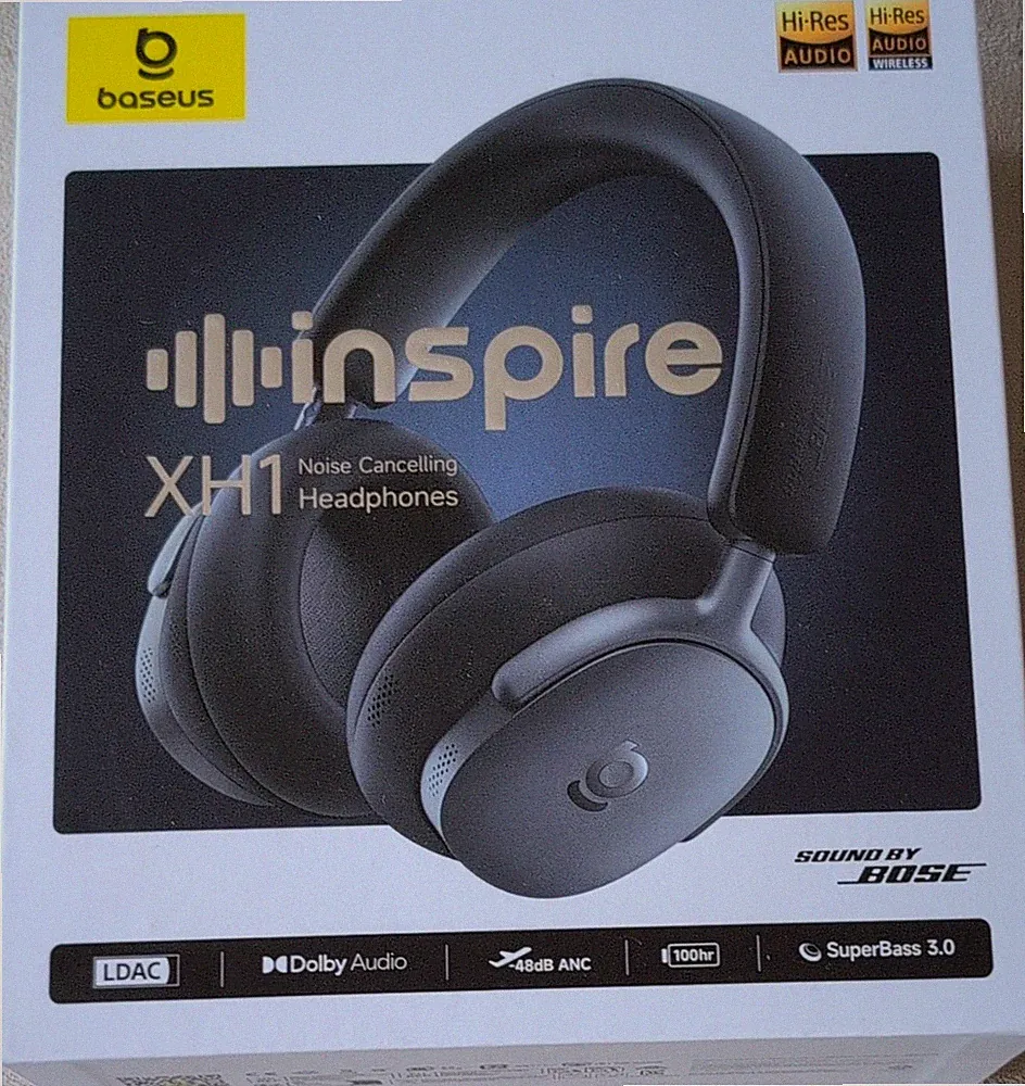 Baseus Inspire XH1 Bluetooth Kopfhörer ANC Hi-Res LDAC Dolby Schwarz