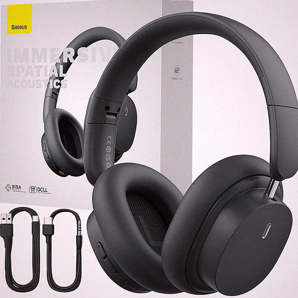 Baseus Kopfhörer Bluetooth 5.3 Kabelloser over Ear Wireless Headphone Faltbar