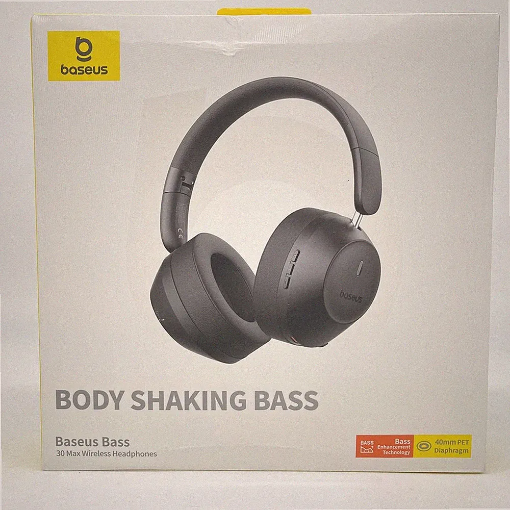 Baseus Over-Ear-Bluetooth-Kopfhörer, faltbar, mit kraftvollem Bass, 50 Stunden S