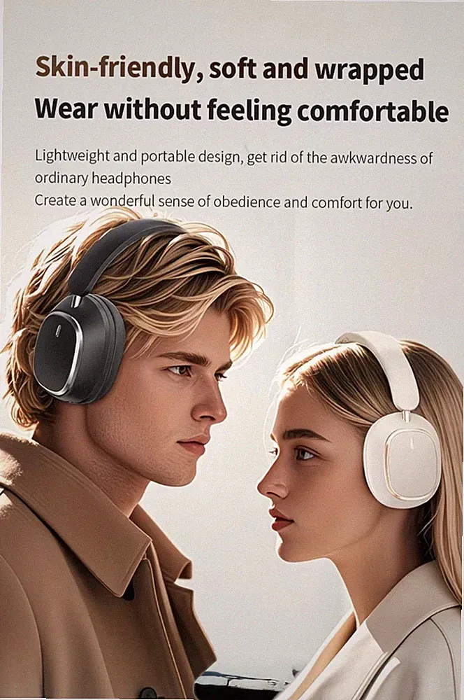 Baseus Wireless Bluetooth V5.4 Kopfhörer ANC Noise Cancelling Over-Ear schwarz