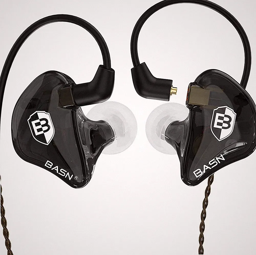 BASN Bsinger 2nd-BK In-Ear-Kopfhörer mit Dual-Dynamischen Treibern 3,5 mm Klinke