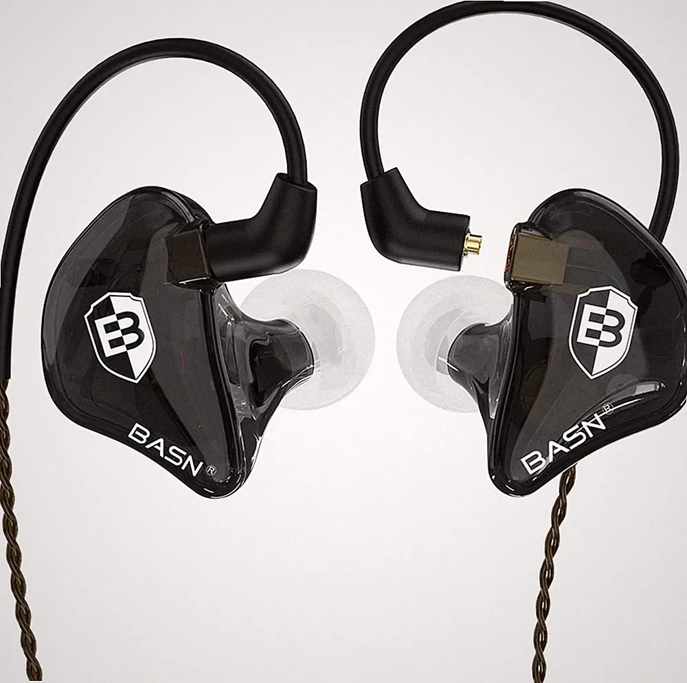 BASN Bsinger 2nd-BK In-Ear-Kopfhörer mit Dual-Dynamischen Treibern Schwarz, MMCX