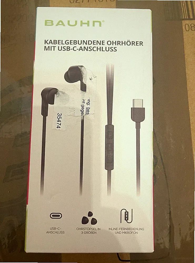 BAUHN In-Ear-Kopfhörer kabelgebunden USB-C mit Mikrofon/Inline-FB schwarz