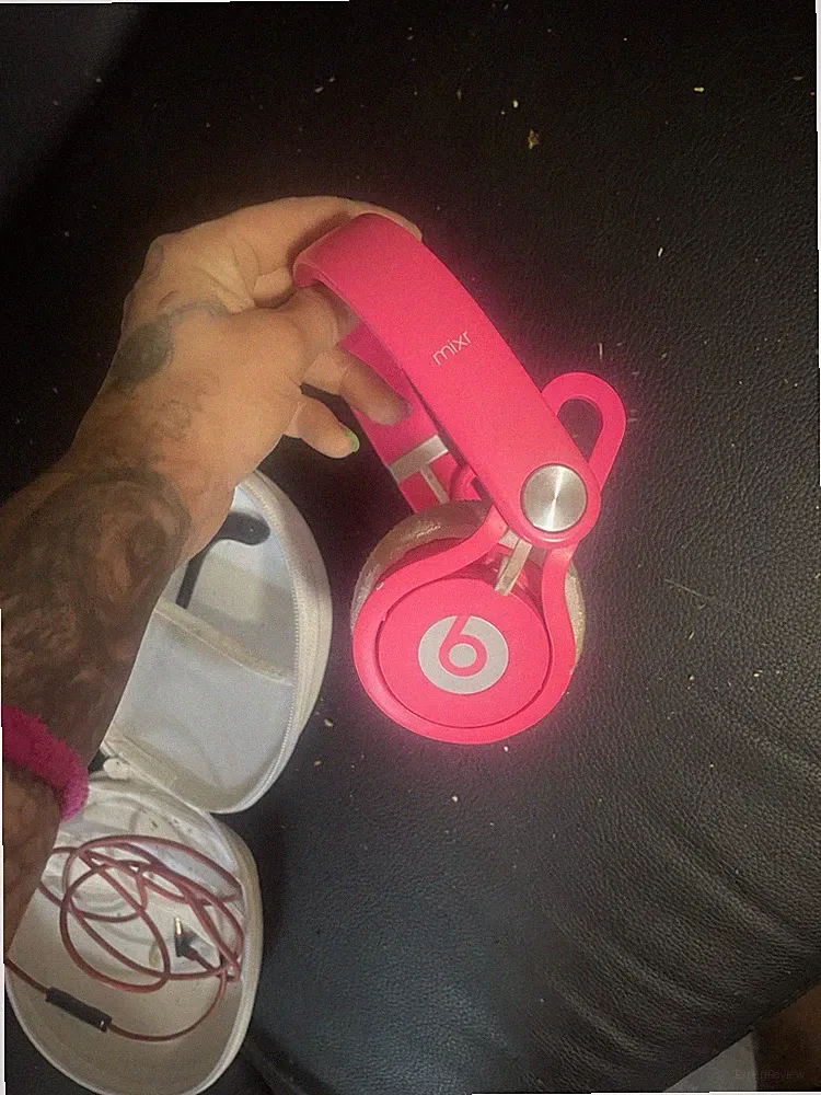 Beats by Dr. Dre Mixr On-Ear Kopfhörer Bügel 3,5 mm faltbar rosa/weiß