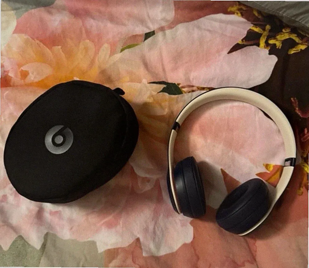 Beats by Dr. Dre Solo3 On-Ear Kopfhörer Kopfbügel Blau/Weiß mit Case