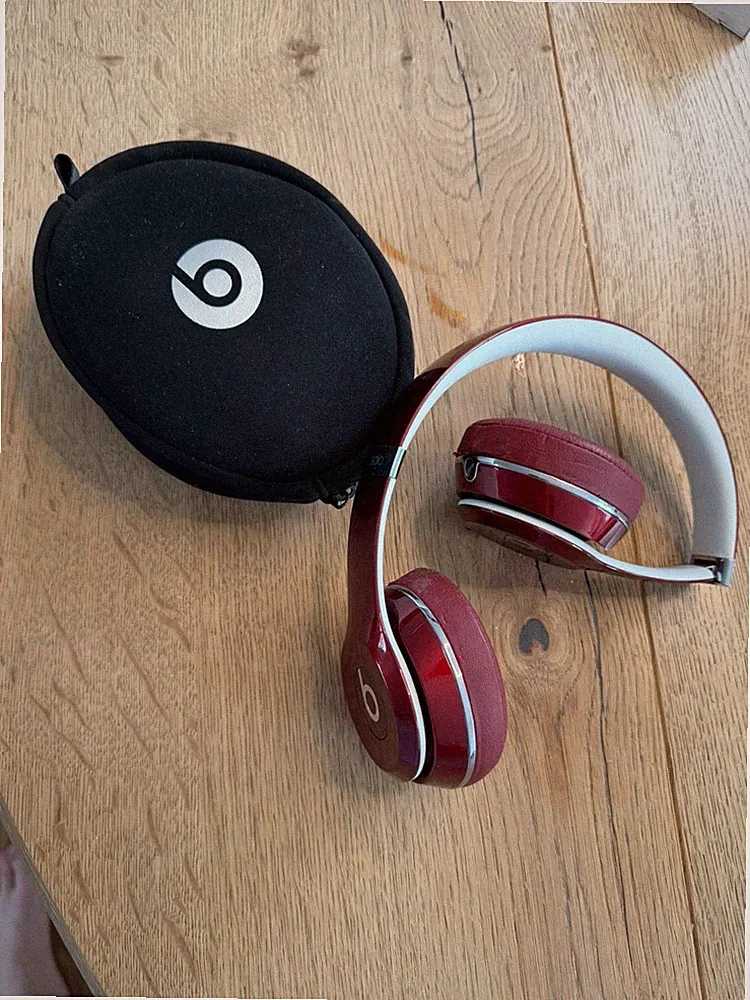 Beats by Dre Over-Ear Kopfhörer Rot AUX ohne Kabel gebraucht