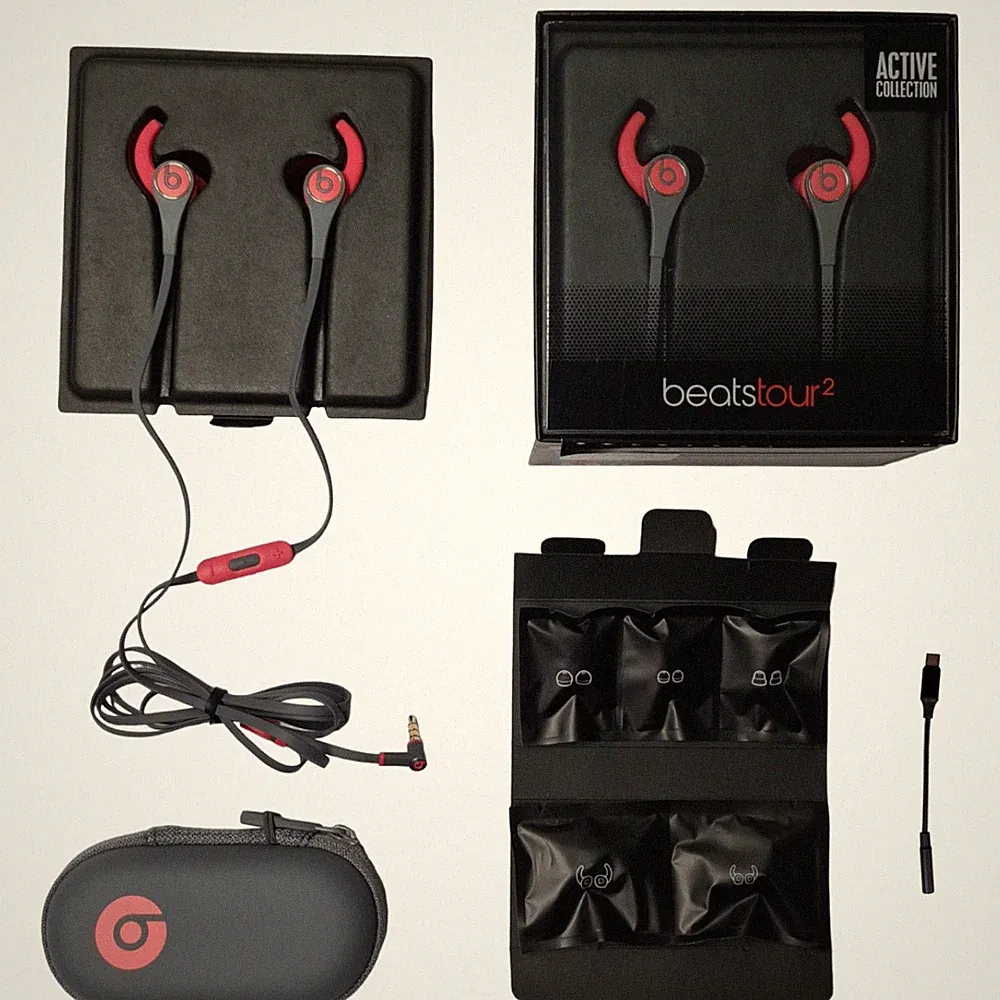 Beats Kopfhörer USB-C 3,5mm Tour 2 Rot Kabelgebunden GYM für iPhone Samsung P...
